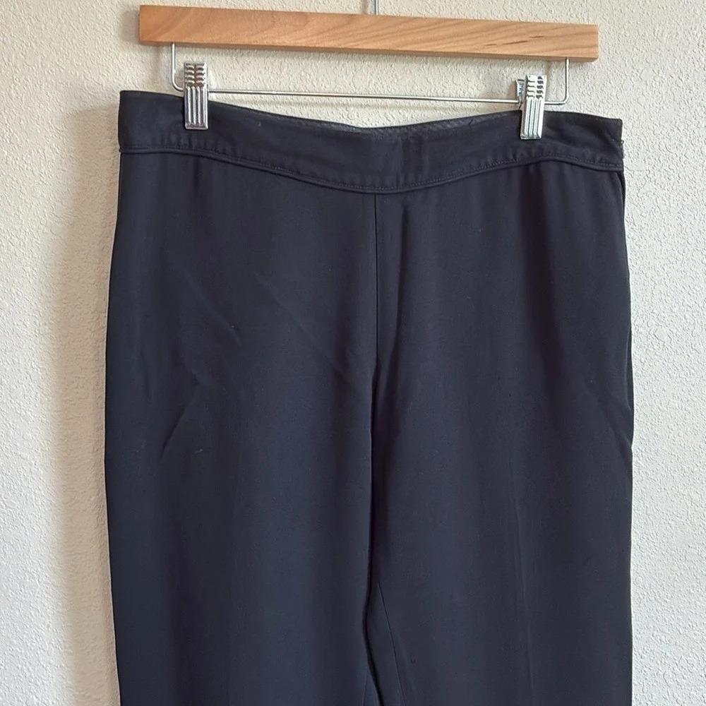 TORY BURCH Women 4 Black Side Zip Straight Leg Slacks Career Office Professional